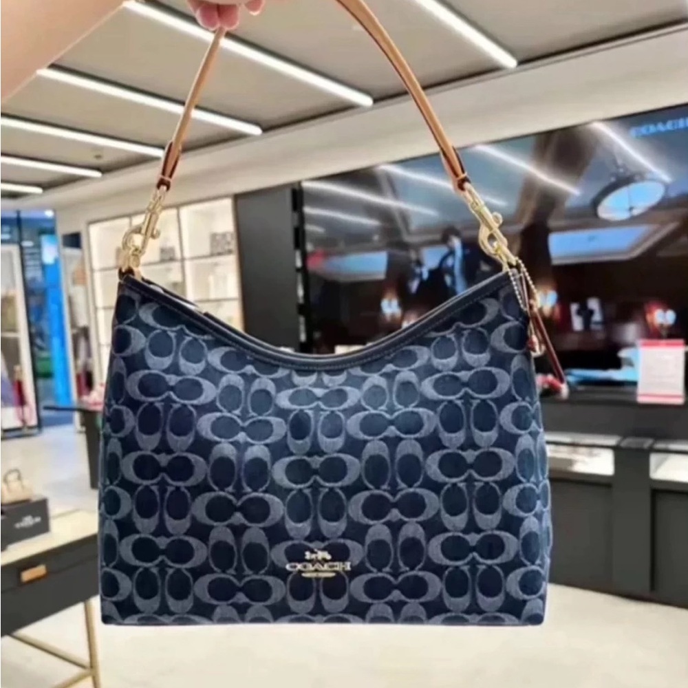 Coach Laurel Shoulder Bag In Signature Denim